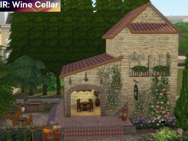 Торговая постройка для Sims 4 «Винный Погребок»